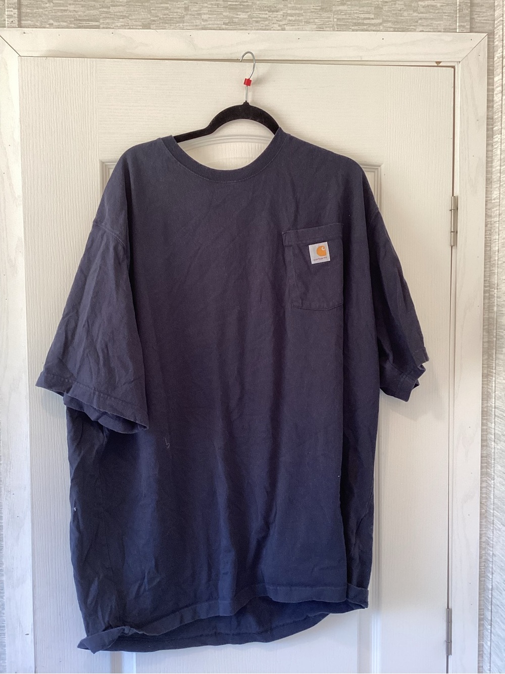 Carhartt Men's Dark Navy Short-Sleeve Pocket Tee 3XL EUC